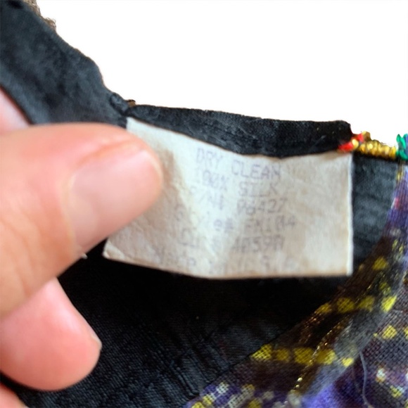 Vintage 100% silk unique top and pants set - Picture 4 of 9